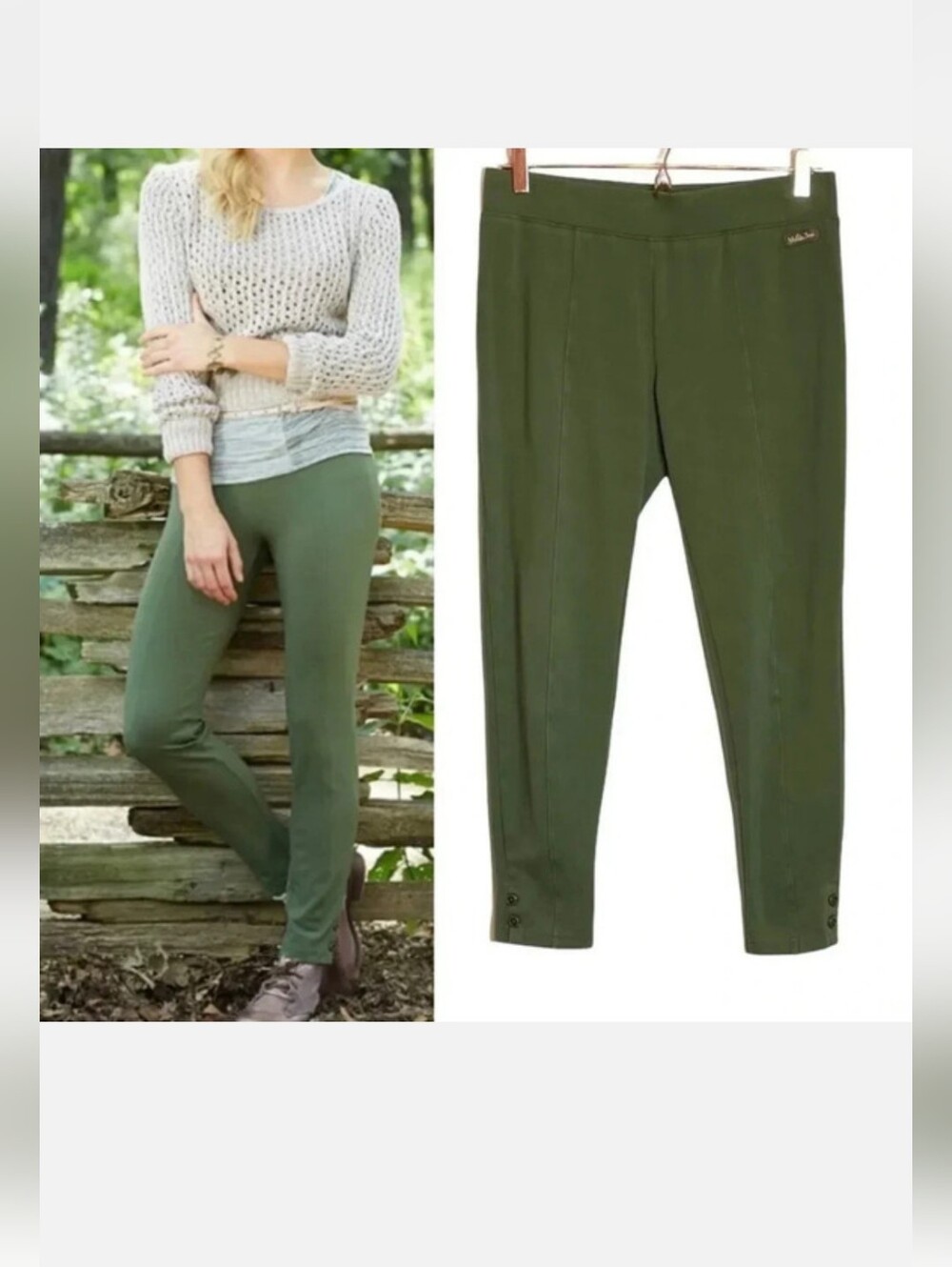 Matilda Jane Olive Green Ponte Ankle Pants